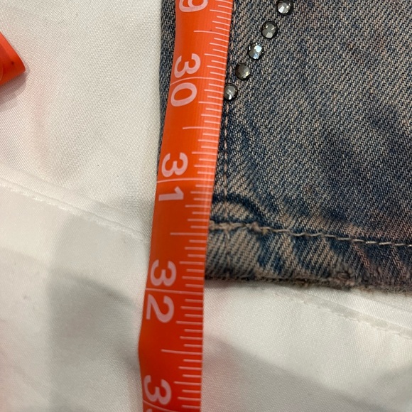 NWT We the Free Aurora, Starlit, rhinestone embellished mid rise flare leg jeans - Picture 7 of 9